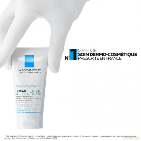 Moisturizing gel for extremely dry skin Lipikar Urea 30% (Hydrating Exfoliating Gel) 50 ml