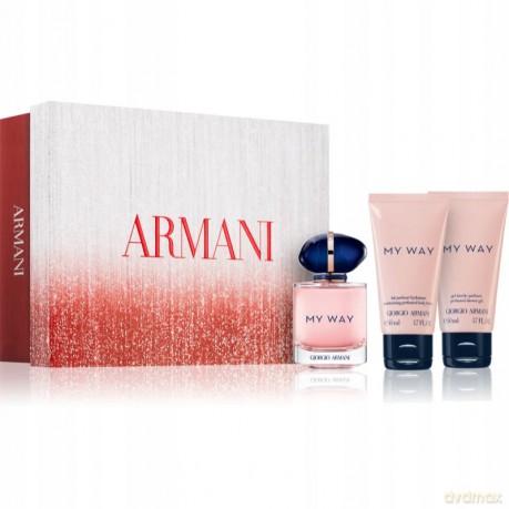 My Way - Woda perfumowana 50 ml (plniteln) + tlov mlko 50 ml + sprchov gel 50 ml (Christmas Edition)
