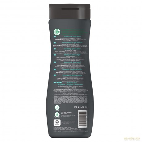 Natural mens anti-dandruff shampoo and body wash 2in1 Super Leaves (Shampoo and Body Wash) 473 ml