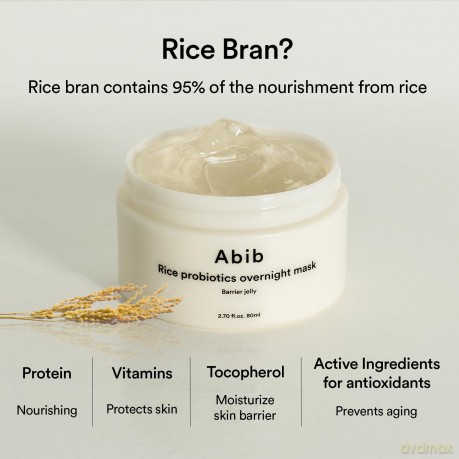 Night face mask with probiotics Barrier Jelly Rice Probiotics (Overnight Mask) 80 ml