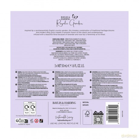 Royale Garden Luxury Hand Cream Gift Set 3 x 50 ml