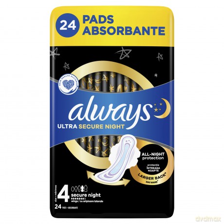 Secure Night S4 Quattro sanitary pads 24 pcs