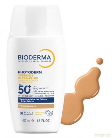 Tinted protective fluid SPF 50+ Photoderm (XDefense Ultra-Fluid Tinted) 40 ml - Shade: 03