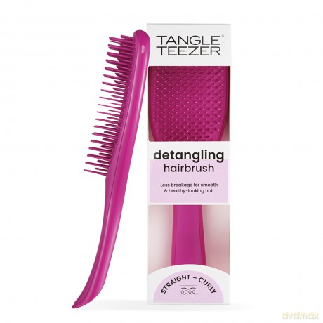 Ultimate Detangler Straight & Curly Electric Hair Brush Raspberry