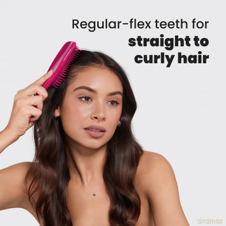 Ultimate Detangler Straight & Curly Electric Hair Brush Raspberry