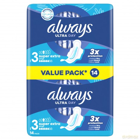 Ultra Day Super Extra Duo sanitary napkins 14 pcs