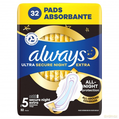 Ultra Extra Secure Night sanitary pads 32 pcs