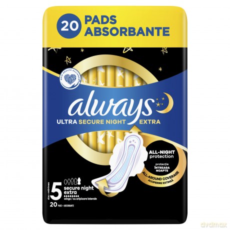 Ultra Secure Night S5 night sanitary pads 20 pcs