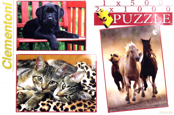 CLEMENTONI 500 2x1000 EL. Zwierzęta [PUZZLE]