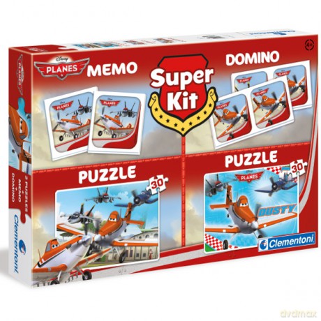 CLEMENTONI 2x30 el. MemoDomino Samoloty [PUZZLE]