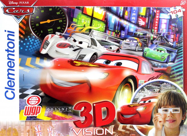 CLEMENTONI 104 EL. 3D Cars 2 [PUZZLE]