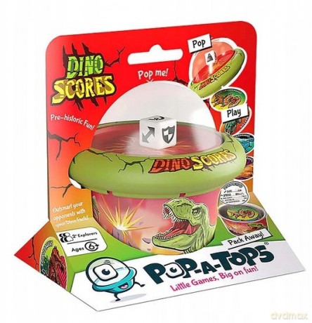 Gra planszowa Dino Scores Pop A Tops (niebieski) (6+)