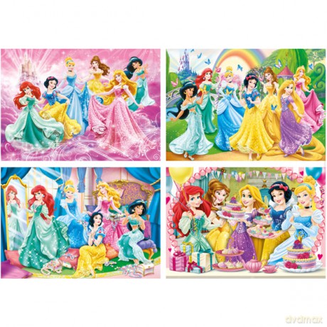 CLEMENTONI 12+20+24+35 EL. Księżniczki [PUZZLE]