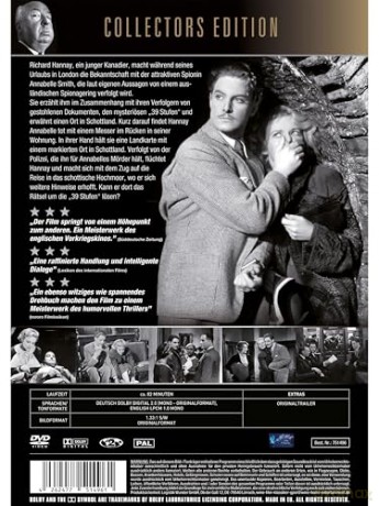 Alfred Hitchcock - Die 39 Stufen: Früher Spionageklassiker voller britischem Flair [DVD]