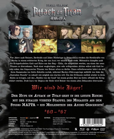 Attack on Titan Final Season - 4. Staffel - Blu-ray Vol. 1 [Blu-Ray]