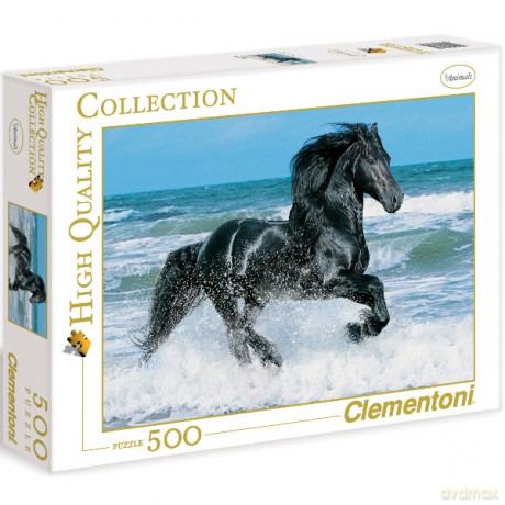 CLEMENTONI 500 EL. Czarny Koń [PUZZLE]
