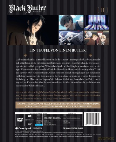 Black Butler: Public School Arc - Staffel 4 - Vol.2 - [DVD]
