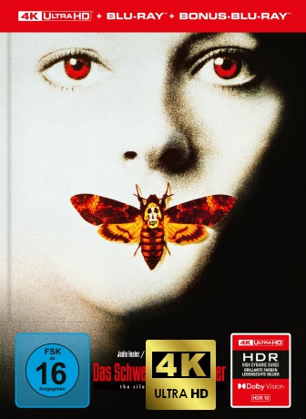 Das Schweigen der Lämmer - Limitiertes Mediabook - Cover A [Blu-Ray 4K]