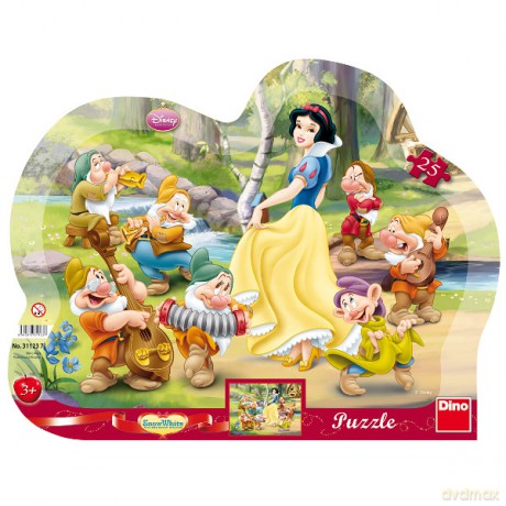 DINO 25 EL.kontur. K. Śnieżka i 7 krasn. [PUZZLE]