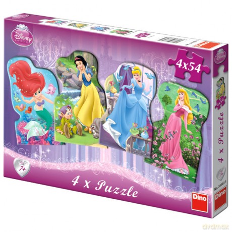 DINO 4x54 EL. Disney, Księżniczki [PUZZLE]
