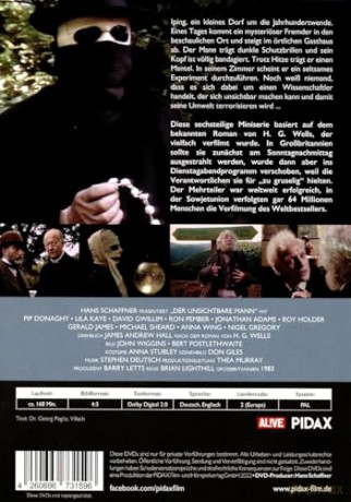 Der unsichtbare Mann - Die komplette 6-teilige Kult BBC Serie nach dem populären Grusel-Roman von H. G. Wells [DVD]