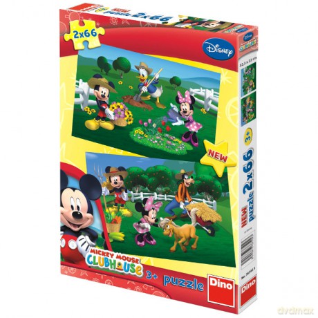 DINO 2x66 EL. Myszka Miki na farmie [PUZZLE]