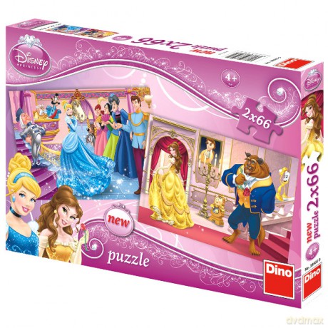 DINO 2x66 EL. Disney, Kopciuszek i Bella [PUZZLE]