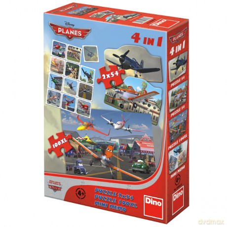 DINO 4w1 Samoloty Memokarty [PUZZLE]