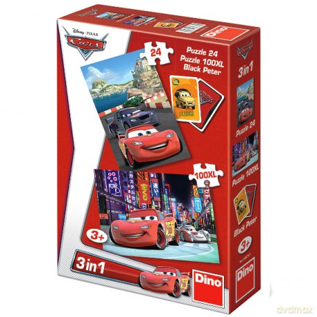 DINO 3w1 24+100 EL. Memo Cars [PUZZLE]