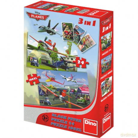 DINO 3w1 24+100 EL. Memo Samoloty [PUZZLE]