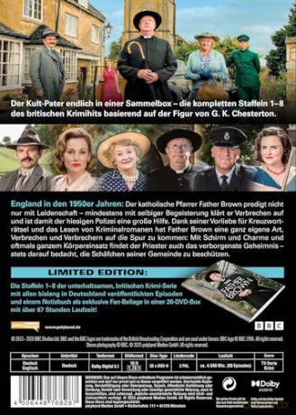 Father Brown - Die kompletten Staffeln 1-8. LTD. - Limitierte Collector's Edition mit Notizbuch [DVD]