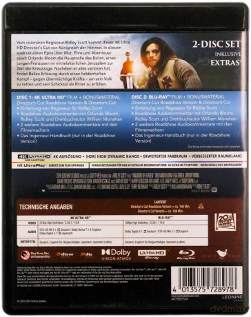 Kingdom of Heaven - Director's Cut (Królestwo niebieskie) [Blu-Ray 4K]