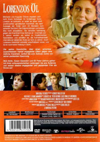 Lorenzos Öl - Oscar-nominiert für Drehbuch und Schauspiel, basierend auf einer wahren Begebenheit, ein Highlight des biografischen Dramas der 90er Jahre [DVD]