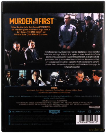 Murder in the First (Morderstwo pierwszego stopnia) [Blu-Ray 4K]+[Blu-Ray]