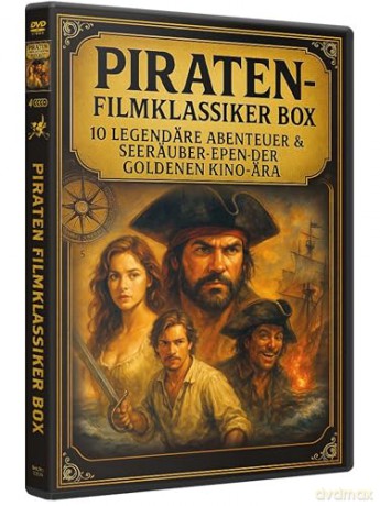 Piraten Filmklassiker Box - 10 legendäre Abenteuer und Seeräuber-Epen aus der goldenen Kino-Ära - Abenteuer, Romantik und Nostalgie [DVD]