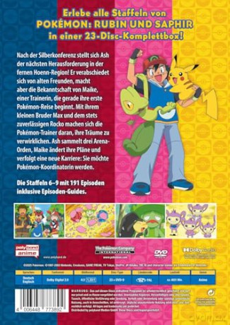 Pokémon - Die TV-Serie: Rubin und Saphir - Staffel 6-9 [DVD]