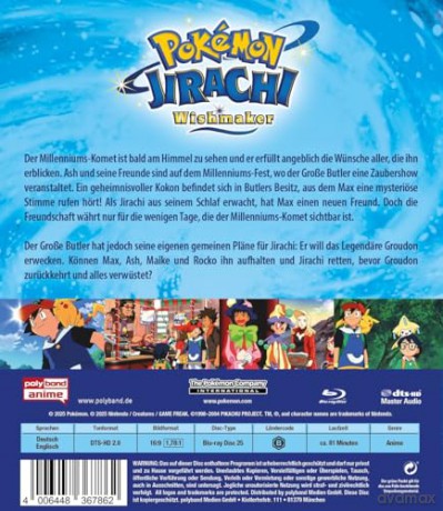 Pokémon 6 - Der Film: Jirachi Wishmaker [Blu-Ray]