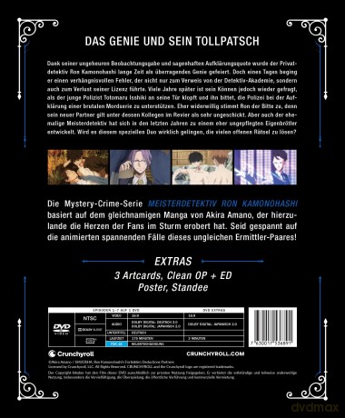Ron Kamonohashi's Forbidden Deductions - Meisterdetektiv Ron Kamonohashi - Staffel 1 - Part 1 - DVD mit Sammelschuber [DVD]