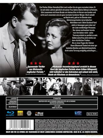 Sabotage - Alfred Hitchcocks britischer Spionageklassiker erstmals digital remastered [Blu-Ray]