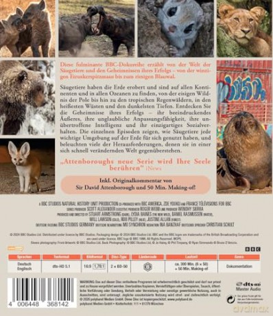 Säugetiere - Faszinierende Einblicke von und mit Sir David Attenborough [Blu-Ray]