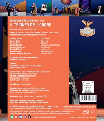 Scarlatti: Il Trionfo Dell'Onore [Blu-Ray]