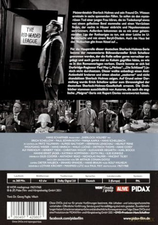 Sir Arthur Conan Doyle: Sherlock Holmes - Die komplette deutsche Adaption der 6-teiligen Krimiserie mit Erich Schellow als Meisterdetektiv [DVD]