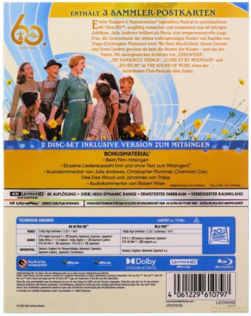 The Sound of Music (Dźwięki muzyki) [Blu-Ray 4K]+[Blu-Ray]