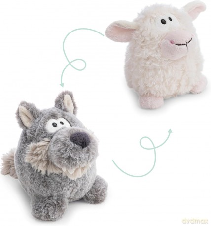 NICI Let me out - Przytulanka dwustronna 2w1 Wilk / Owca 15 cm