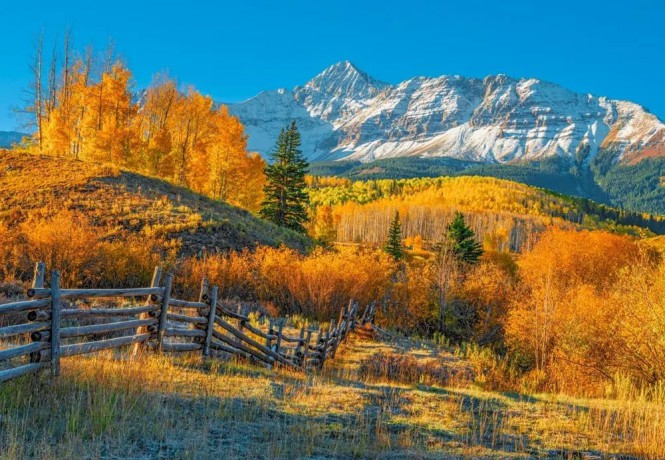 CASTORLAND 1000 el. View Of Wilson Peak In Autumn USA C-105502-2 [PUZZLE]