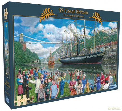 GIBSONS 1000 el. Statek SS Great Britain 113718 [PUZZLE]