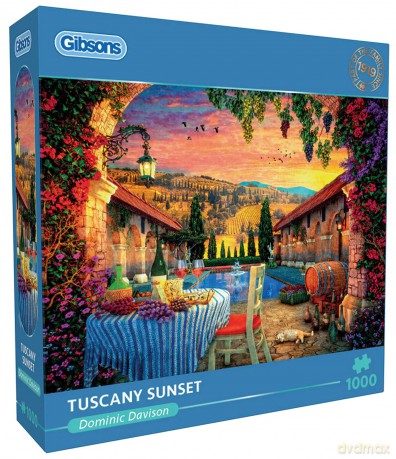 GIBSONS 1000 el. Zachód słońca w Toskanii Włochy 113723 [PUZZLE]