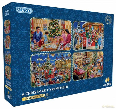 GIBSONS 4x500 el. Niezapomniane święta Bożego Narodzenia 113746 [PUZZLE]