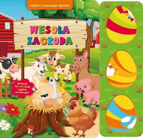 Wesoła zagroda. Książka z drewnianymi figurkami - Paulina Płatkowska, Joanna Moraszczyk [KSIĄŻKA]