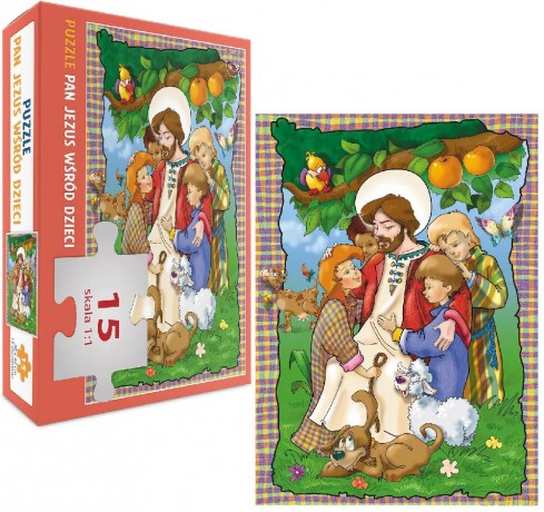 15 el. Jezus wśród dzieci [PUZZLE]